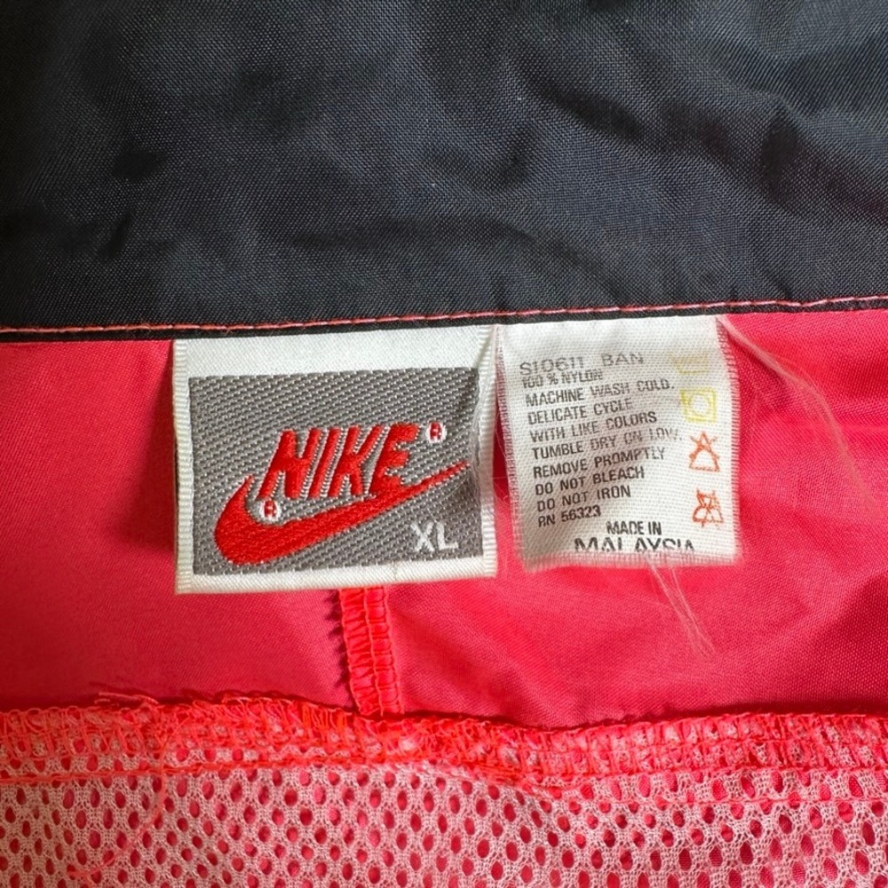 Vintage Nike Windbreaker Jacket XL Red Black Purple Colorblock 90s Nylon S10611 - Picture 3 of 13